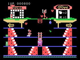 I'm Popeye the Sailor Man, I grab all the hearts I can!