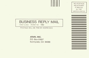 Atarisoft Mailer - Front Atarisoft Mailer - Front