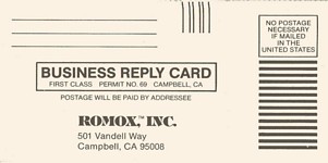 Romox Mailer Front